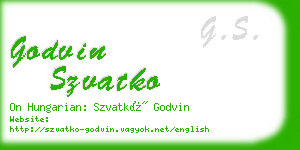 godvin szvatko business card